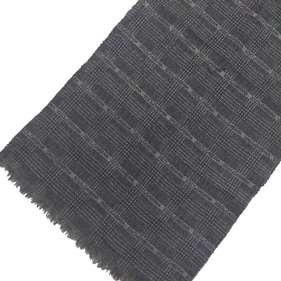 Dolce & Gabbana Vintage Black White Logo Print Plaid Scarf - Picture 5 of 13